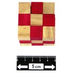 Łamigłówka drewniana kostka 45 mm (czerwona)