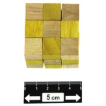 Łamigłówka drewniana kostka 45 mm (żółta)