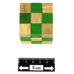 Łamigłówka drewniana kostka 45 mm (zielona)