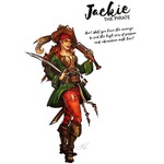 Hot & Dangerous: Jackie, the Pirate (28 mm)