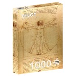 Puzzle 1000 el. Człowiek witruwiański, Leonardo da Vinci