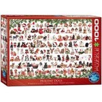 Puzzle 1000 Świąteczne psy