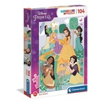 Puzzle 104 elementy Super Kolor Księżniczki Disneya