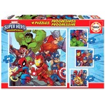 Puzzle 12 el. + 16 el. + 20 el. + 25 el. Marvel Super Hero Adventures