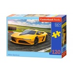 Puzzle 120 elementów - Żółte sportowe auto