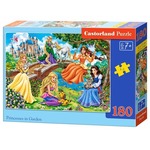 Puzzle 180 elementów - Księżniczki w ogrodzie