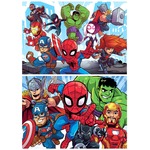 Puzzle 2 x 25 el. Marvel Super Hero Adventures (drewniane)