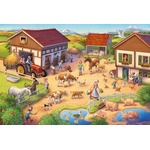 Puzzle 40 el. Farma + figurki zwierząt
