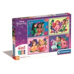 Puzzle 4w1 super kolor Disney princess 21517