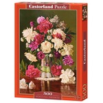 Puzzle 500 elementów Piękne piwonie, wazon, kwiaty