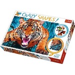 Puzzle 600 elementów Crazy Shapes - Oko w oko z tygrysem