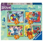 Puzzle dla dzieci 2D 4w1 Disney Stitch