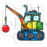 Puzzle dla maluszków - Maszyny budowlane