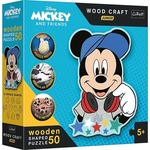 Puzzle drewniane 50 W świecie Mickey TREFL