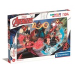 Puzzle z brokatem 104 elementy The Avengers