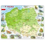 Układanka Mapa Polska fizyczna zwierzęta Maxi