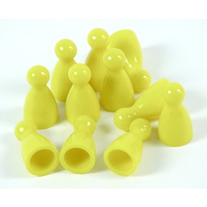 Pionek do gry z główką - żółty - 1 szt.