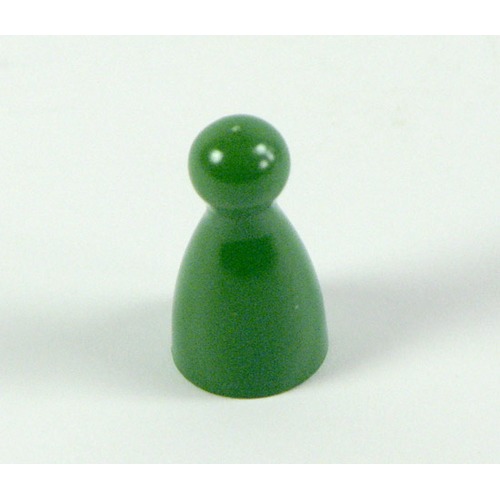 Pionek do gry z główką - zielone - 1 szt.