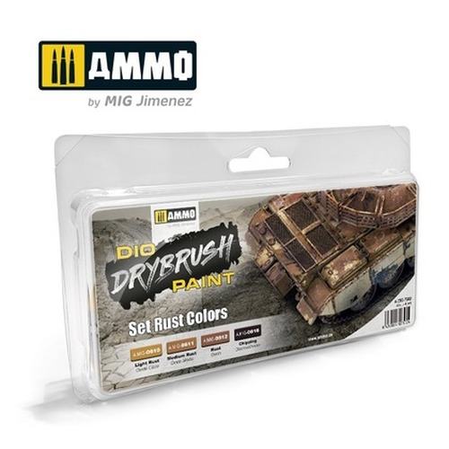 Ammo: DIO Drybrush Paint - Set Rust Colors