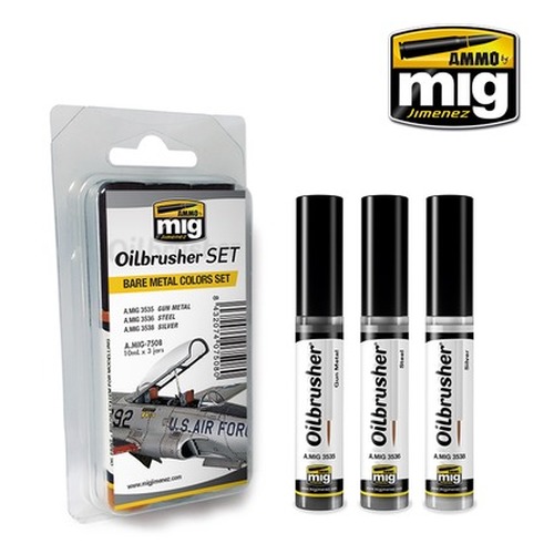 Ammo: Oilbrusher Set - Bare Metal Colors Set