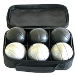 Boule 6 szt. srebrno-czarne w welurowym etui