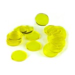 Crafters: Podstawki akrylowe - Transparentne - Okrągłe 25 x 3 mm - Żółte (20)