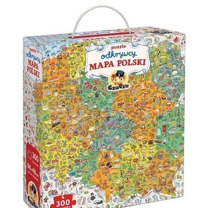CzuCzu Puzzle odkrywcy Mapa Polski 300el