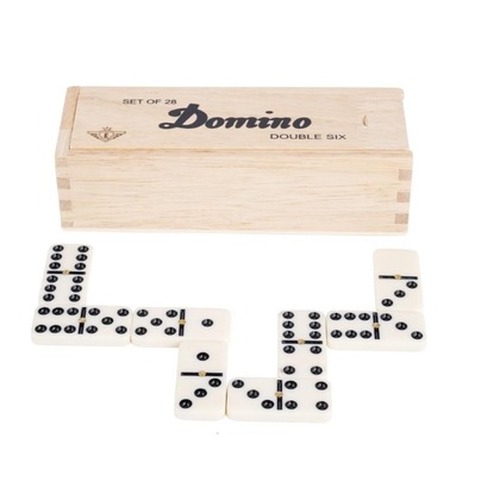 Domino Double 6 w drewnianym etui LONGFIELD