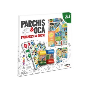 Drewniana plansza do gry + komplet pionków (Chińczyk / Gęś 40x40 cm) (095)