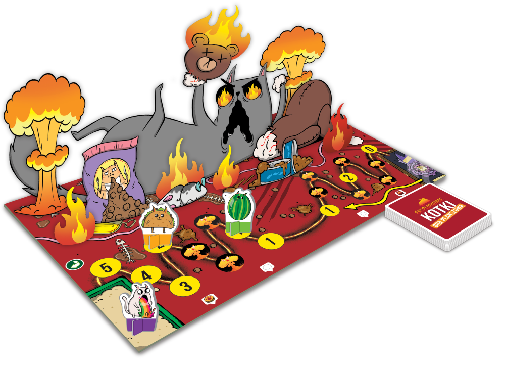 Eksplodujące Kotki: Gra planszowa