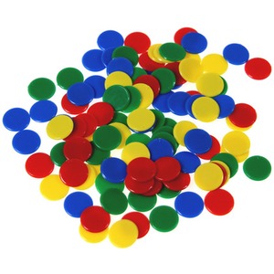 Żetony plastikowe kolorowe - 100 szt. (009)