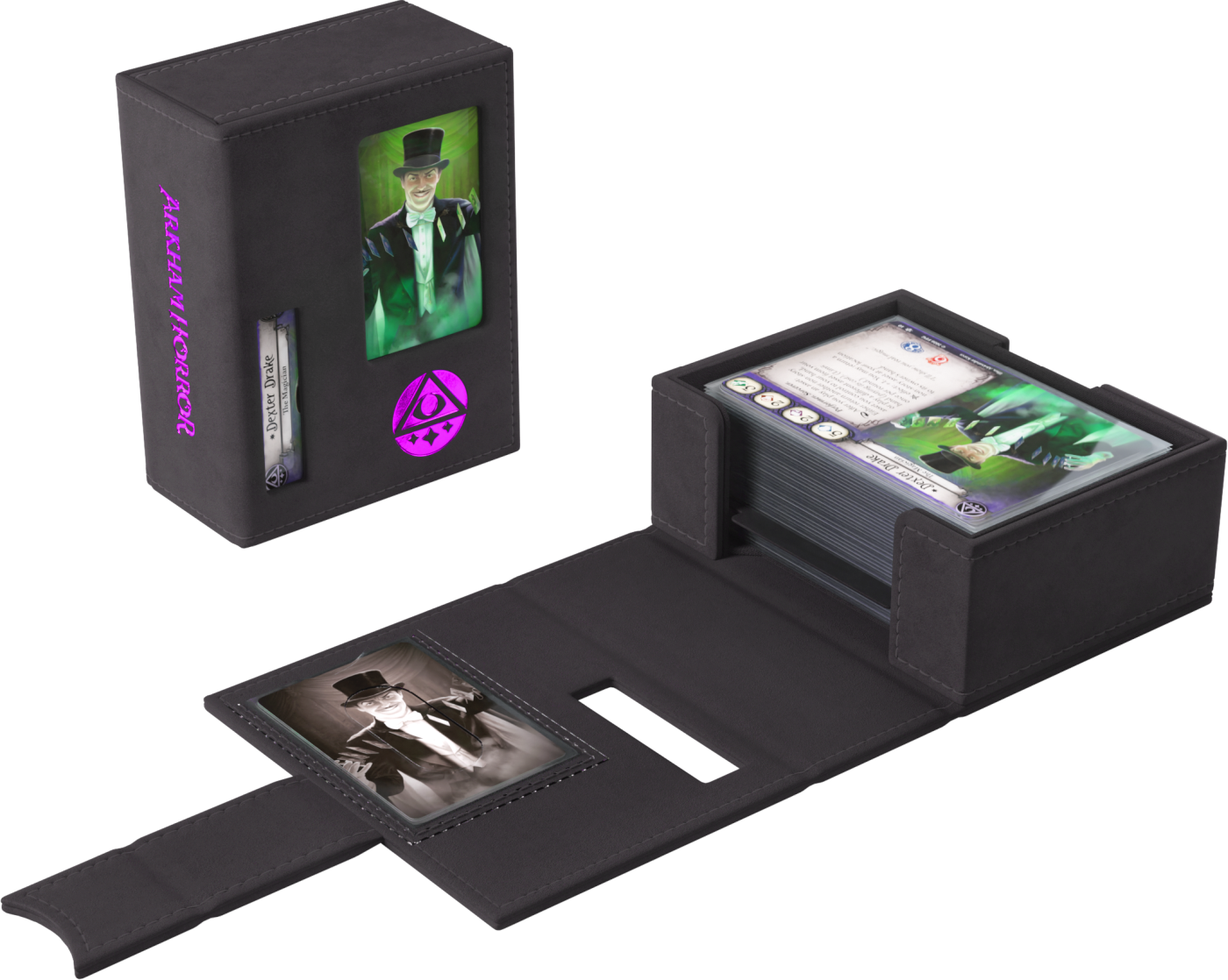 Gamegenic: Arkham Horror - Investigator Deck Tome - Mystic (Black-Purple)