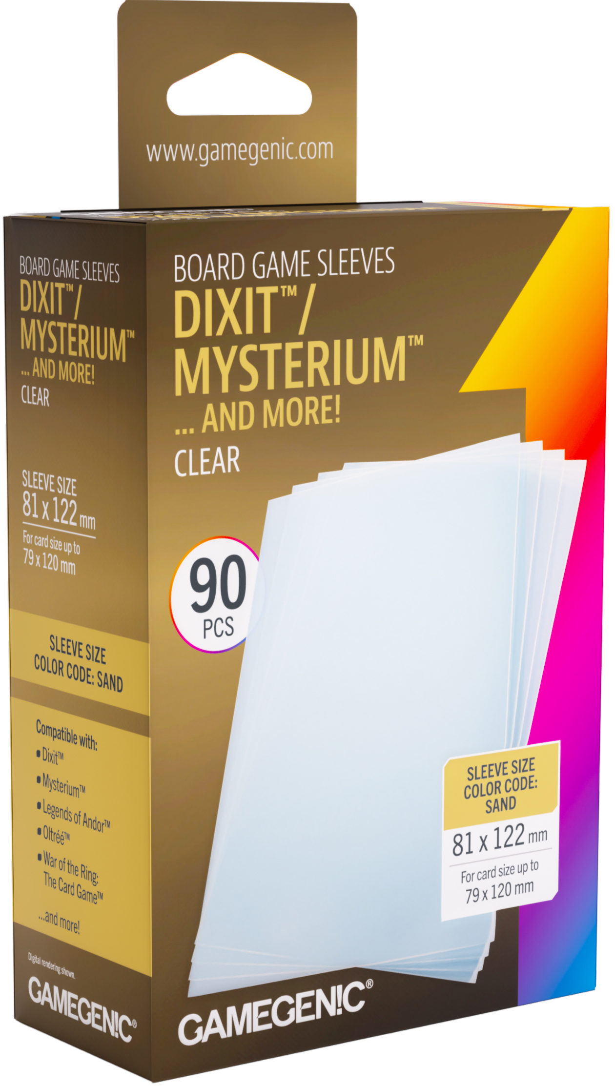 Gamegenic: Board Game Sleeves - Dixit (81x122 mm) - Clear - 90 sztuk