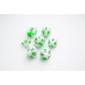 Gamegenic: Glow Series - RPG Dice Set - Toxic Stones