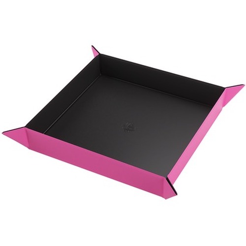 Gamegenic: Magnetic Dice Tray - Square - Black/Pink