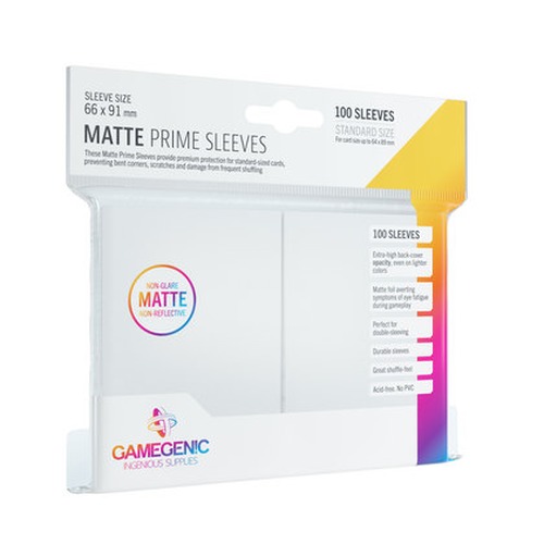 Gamegenic: Matte Prime CCG Sleeves (66x91 mm) - White, 100 sztuk