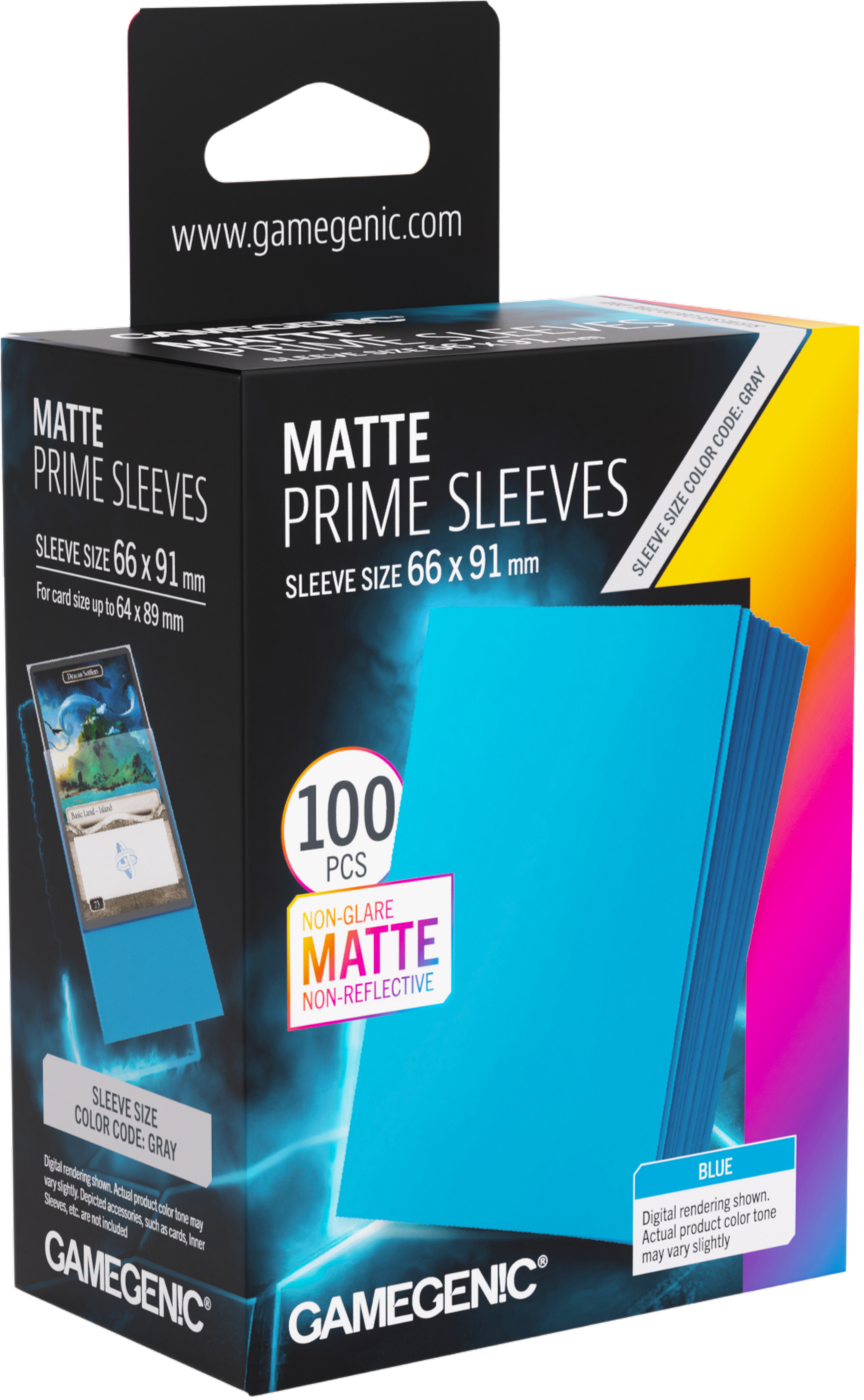 Gamegenic: Matte Prime Sleeves (66x91 mm) - Blue - 100 sztuk