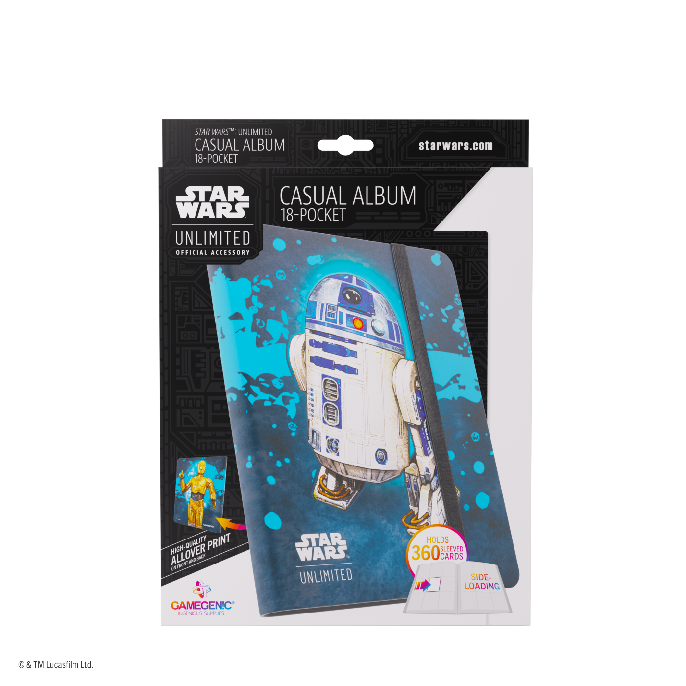 Gamegenic: Star Wars Unlimited Card Game - 18-Pocket Album - C-3PO/R2-D2