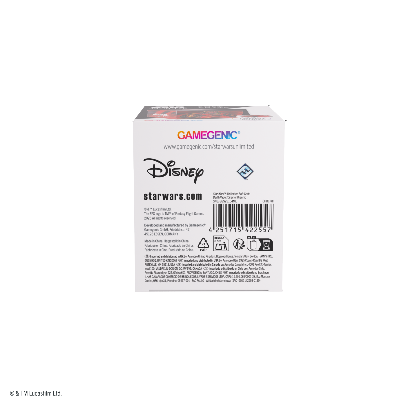 Gamegenic: Star Wars Unlimited Card Game - Soft Crate - Darth Vader Unstoppable/Director Krennic
