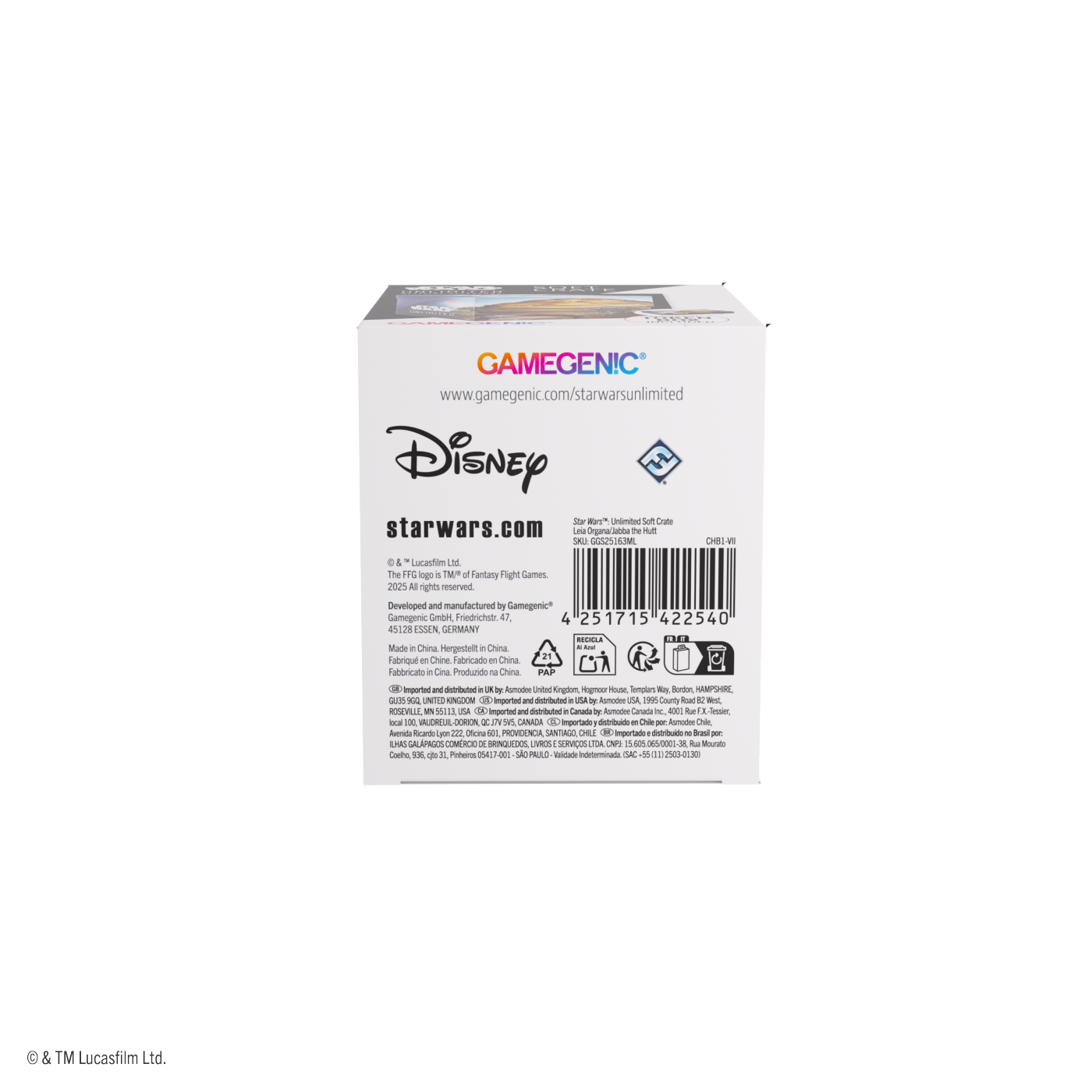 Gamegenic: Star Wars Unlimited Card Game - Soft Crate - Leia Organa/Jabba the Hutt