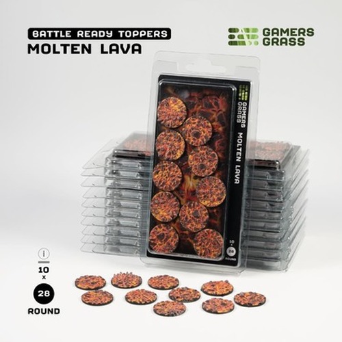 Gamers Grass: Molten Lava - Round 28mm (x10)