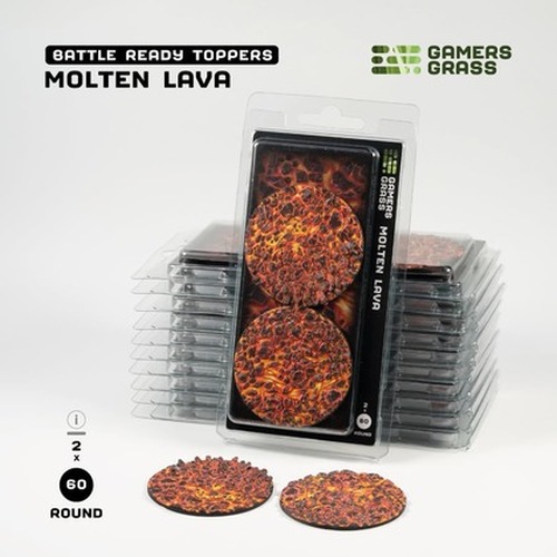Gamers Grass: Molten Lava - Round 60mm (x2)