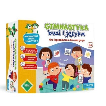 Gimnastyka buzi i języka. Gra logopedyczna TREFL