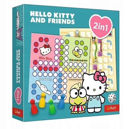 Gra 2w1 Chińczyk węże i Drabiny Hello Kitty 02896