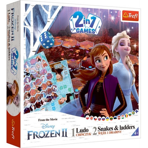 Gra 2w1 Chinczyk Węże i drabiny Frozen 2