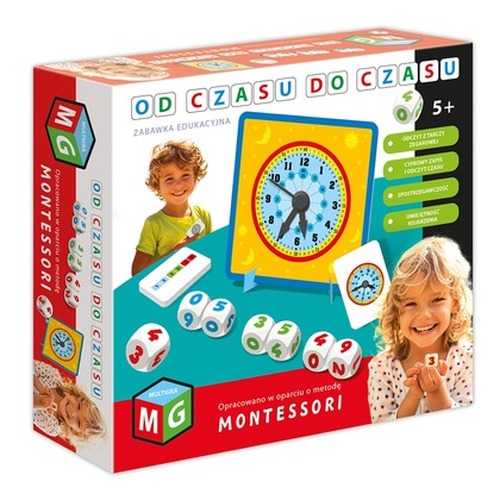 Gra Montessori Od czasu do czasu zegar edukacyjny