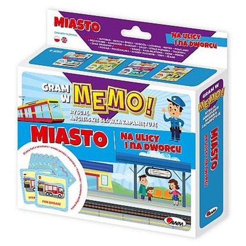 Gram w memo miasto na ulicy i na dworcu zestaw edukacyjny