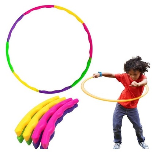 Hula Hop z wypustkami składane kolorowe 50cm 7el