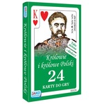 Karty do gry Królowie i królowe Polski 24 listki talia zielona