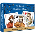 Karty do gry królowie i królowe Polski 2x55 listków